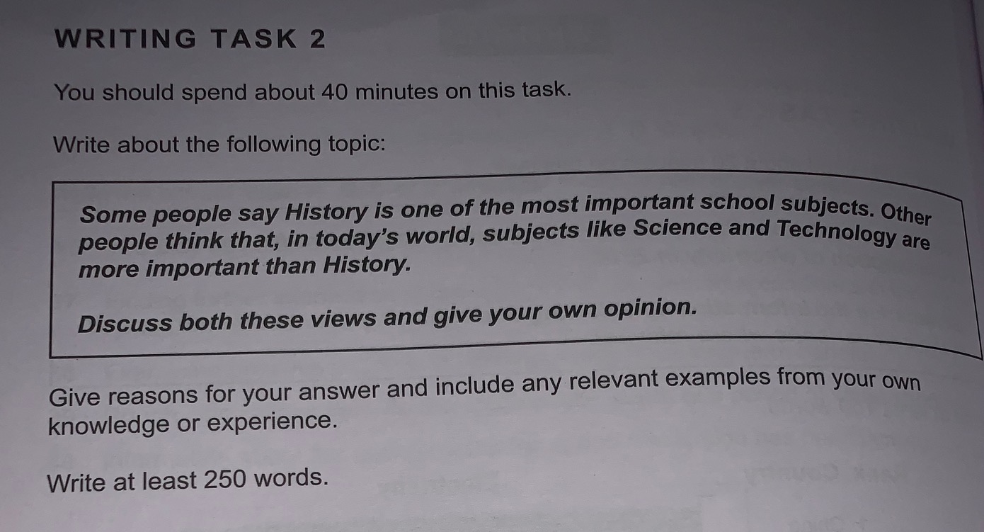 writing task 2 discuss both views essay