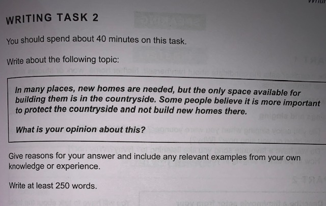 writing task 2 opinion essay sample