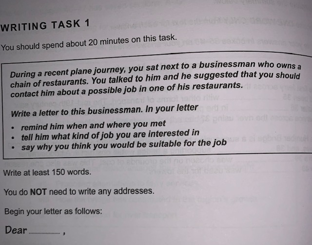 Ielts General Task 1 - Sample Letter