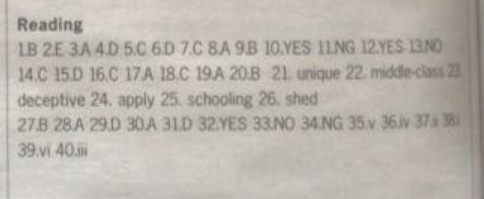 IELTS UPGRADE READING PRACTICE TEST 8 answers