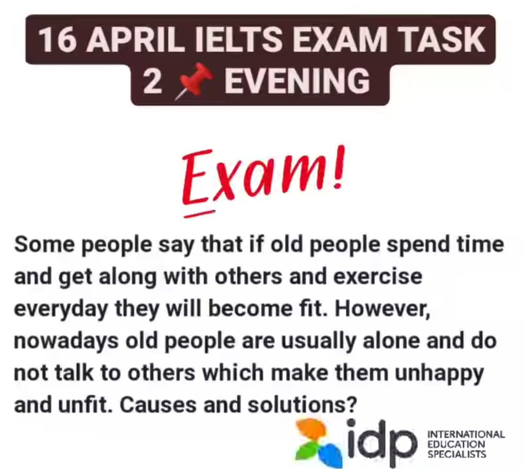 IELTS Writing Task 2 - April 16 Evening