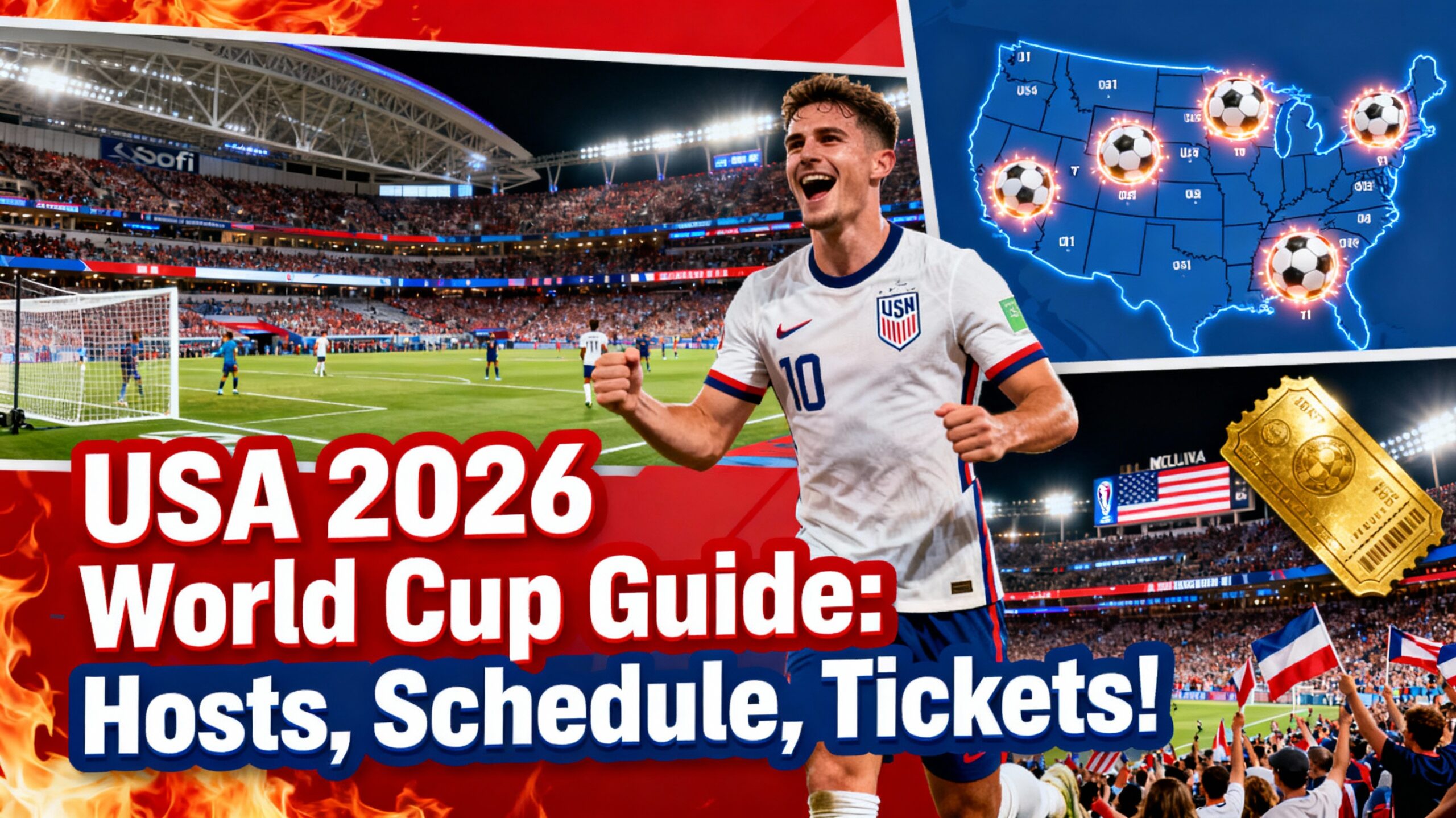 FIFA World Cup 2026 USA Guide: Hosts, USMNT schedule, Group D tickets via FIFA draw! Venues, travel tips & budget—plan your epic trip now!