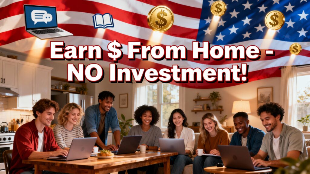 How to earn money from home in US without investment