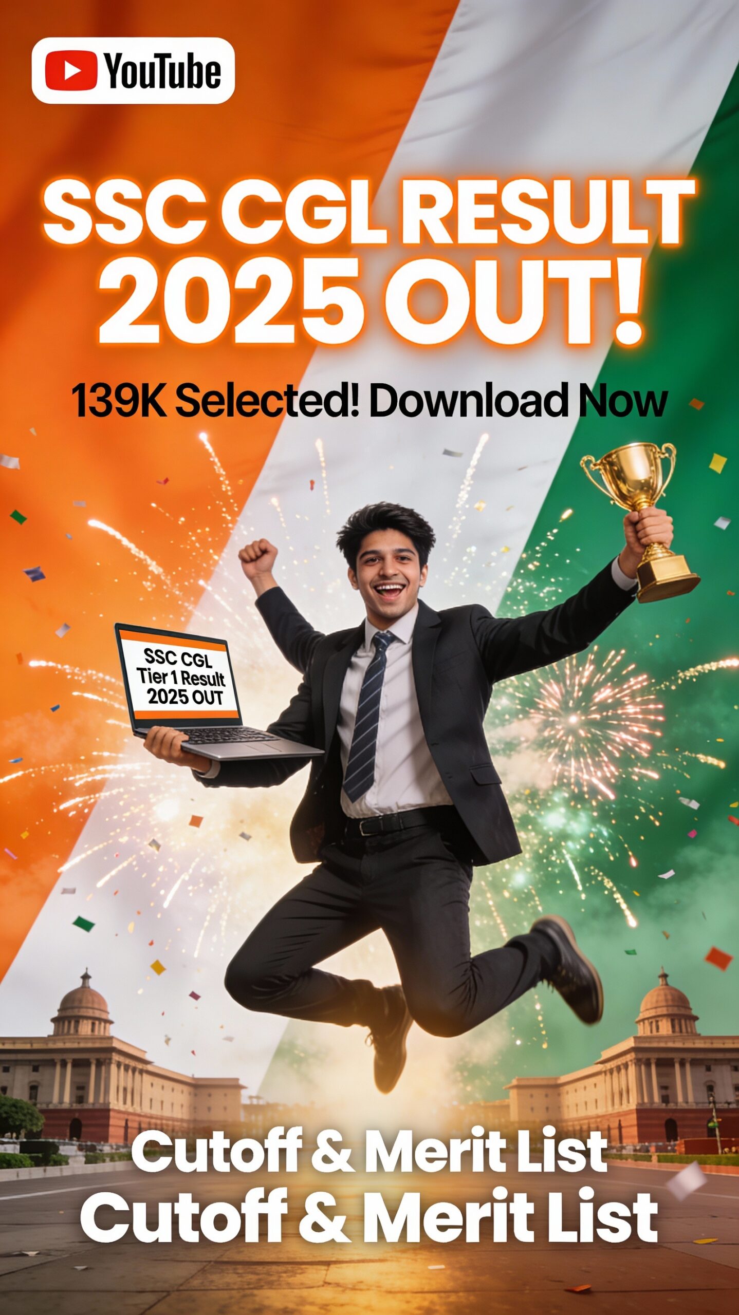 SSC CGL Result 2025 out! Tier 1 merit list & cutoff released. 139K qualify for Tier 2. Download PDF, scorecard now from ssc.gov.in. Prep tips inside!